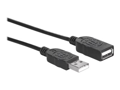 IC Intracom Manhattan USB-A to USB-A Extension Cable, 1.8m, Male to Female, 480 Mbps (USB 2.0)