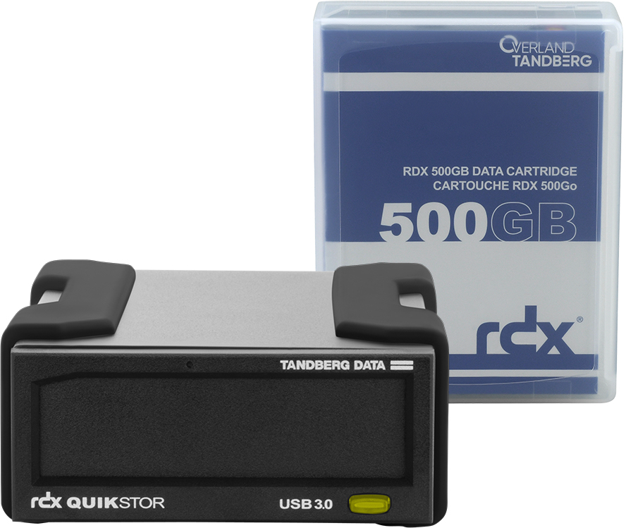 Overland-Tandberg Kit de lecteur RDX avec cassette de 500 Go, externe, noir, USB3+