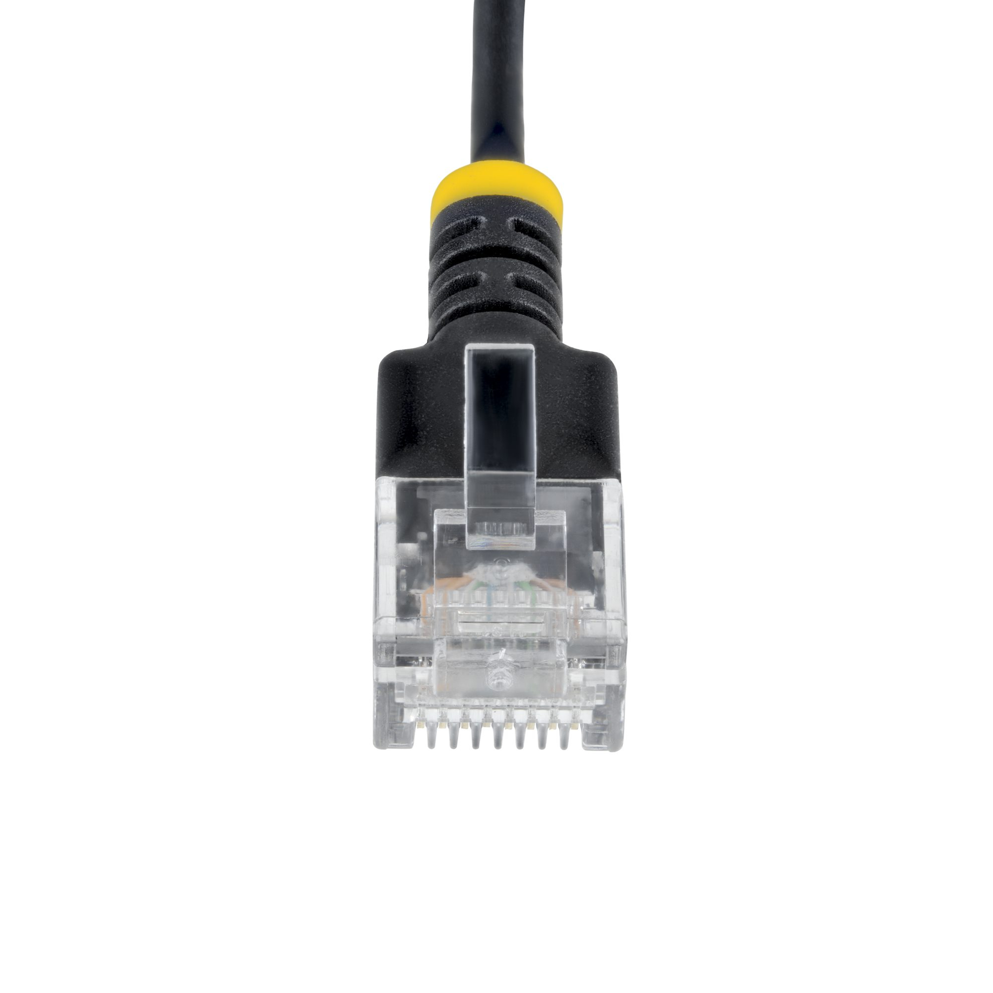 StarTech.com 1m Black Ultra Slim Cat6A Ethernet Cable, UTP, Pure Bare Copper Wire, 34AWG Slim RJ45 Network Patch Cord, Individually Tested