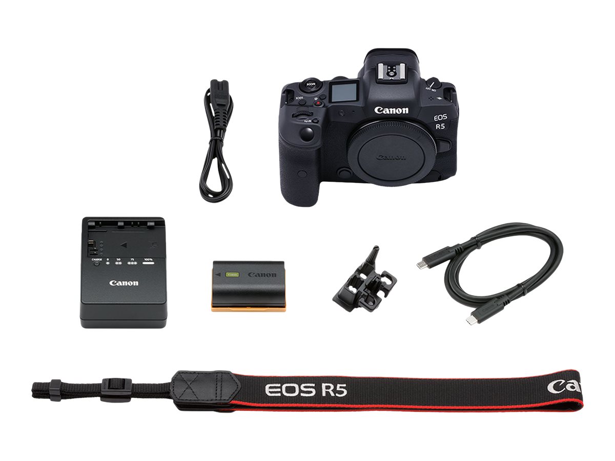 Canon EOS R5 Bo�tier MILC 45 MP CMOS 8192 x 5464 pixels Noir