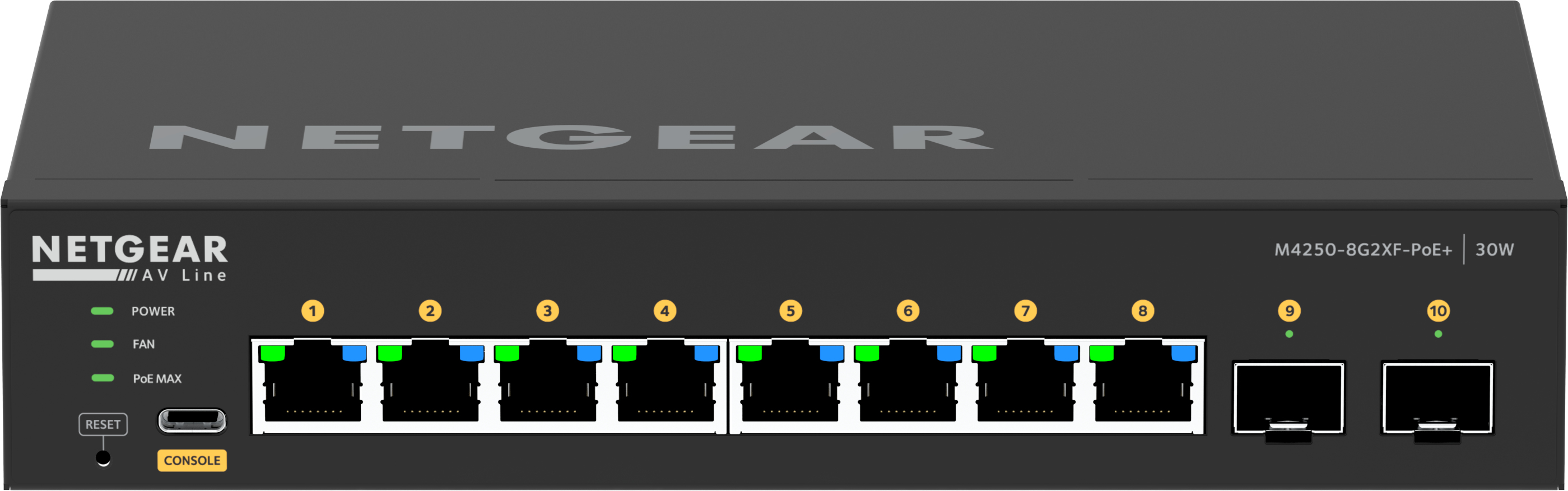 NETGEAR GSM4210PX-100EUS switch di rete Gestito L2/L3 Gigabit Ethernet (10/100/1000) Supporto Power over Ethernet (PoE) Nero