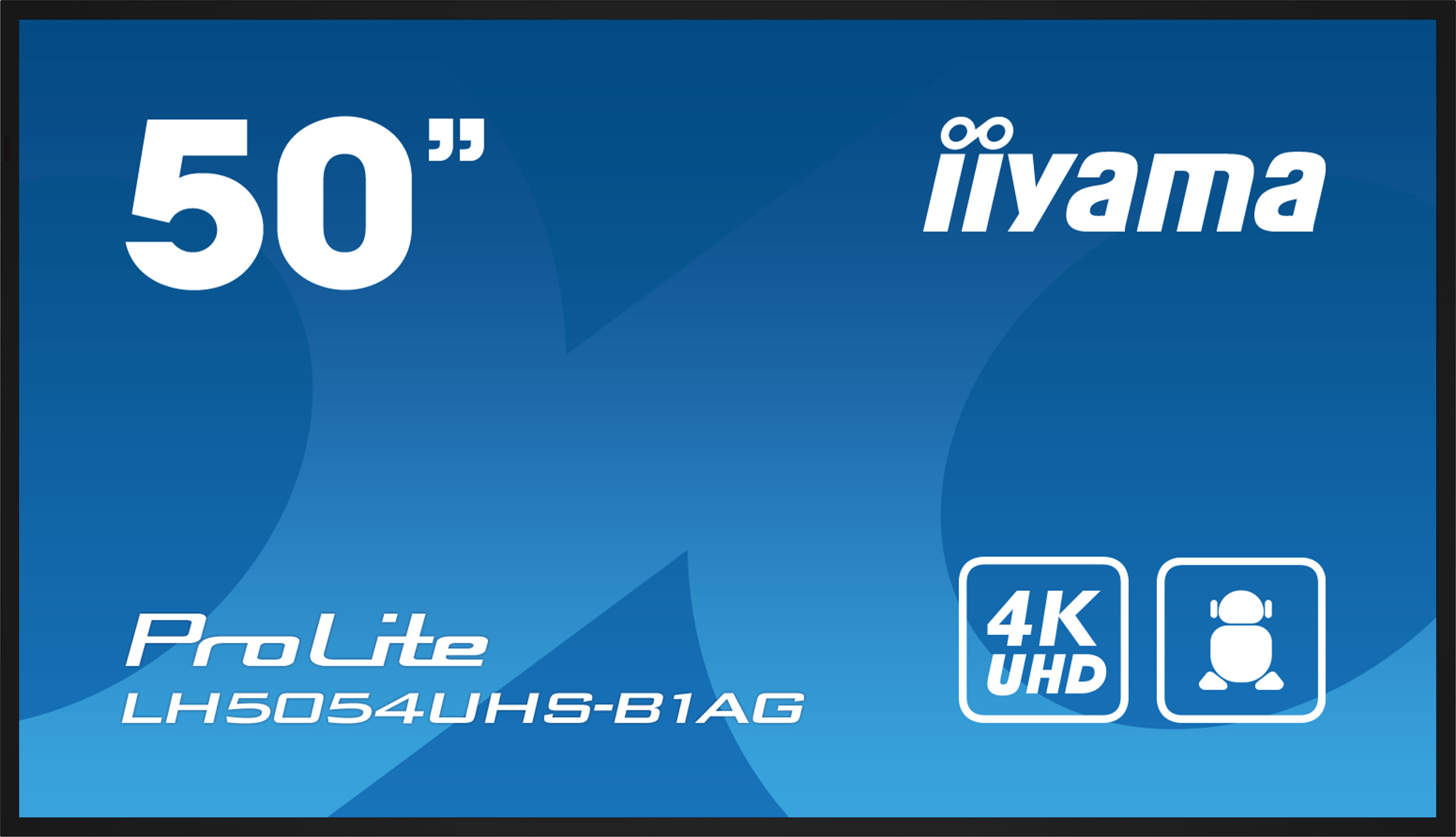 iiyama LH5054UHS-B1AG Signage Display Digital signage flat panel 125.7 cm (49.5) LCD Wi-Fi 500 cd/m� 4K Ultra HD Black Built-in processor Android 11 24/7