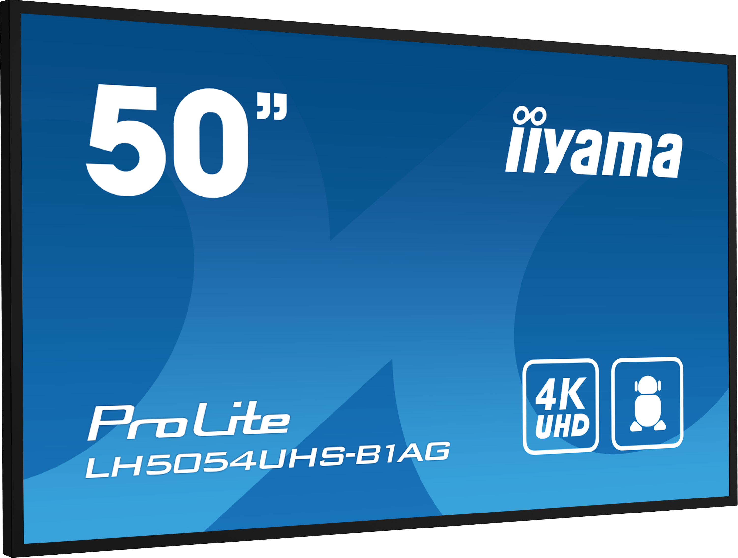 iiyama LH5054UHS-B1AG Signage Display Digital signage flat panel 125.7 cm (49.5) LCD Wi-Fi 500 cd/m� 4K Ultra HD Black Built-in processor Android 11 24/7