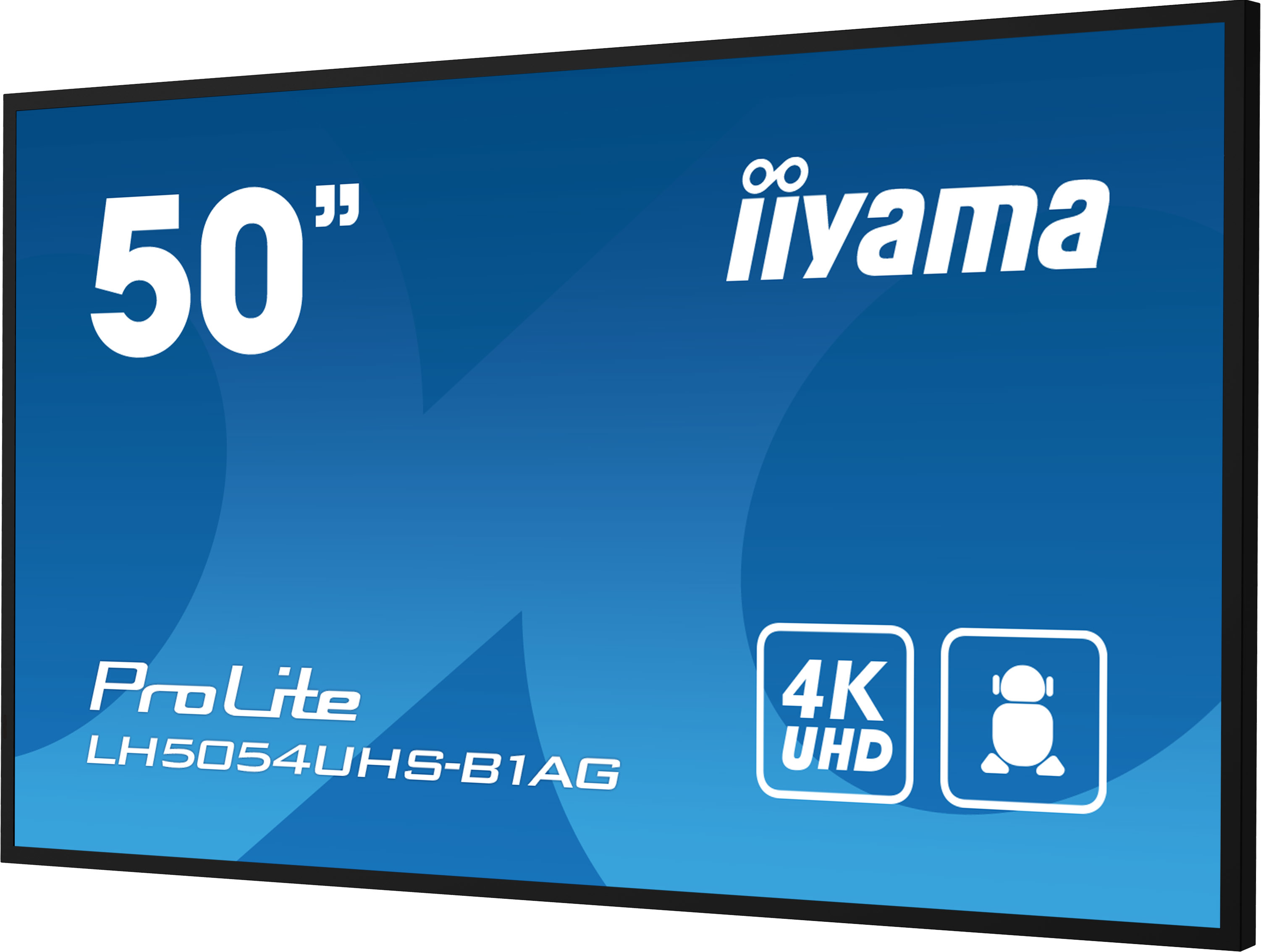 iiyama LH5054UHS-B1AG Signage Display Digital signage flat panel 125.7 cm (49.5) LCD Wi-Fi 500 cd/m� 4K Ultra HD Black Built-in processor Android 11 24/7