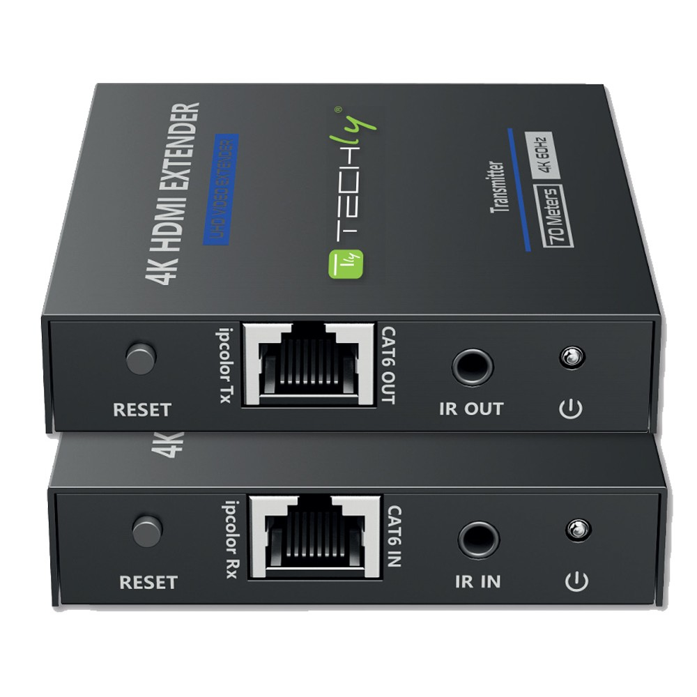Techly IDATA EXT-565 AV extender AV transmitter & receiver Black