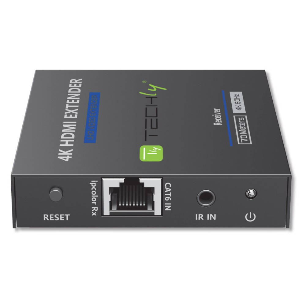 Techly IDATA EXT-565 AV extender AV transmitter & receiver Black