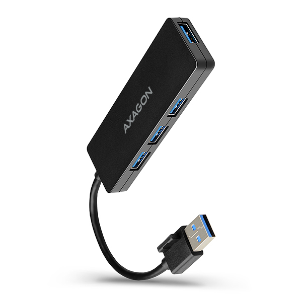 Axagon HUE-G1A hub & concentrateur USB 3.2 Gen 1 (3.1 Gen 1) Type-A 5000 Mbit/s Noir