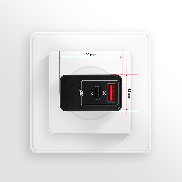 Axagon ACU-PQ22 cargador de dispositivo m�vil Tel�fono m�vil, Bater�a port�til, Smartphone, Reloj inteligente, Tableta, Universal Negro Corriente alterna Carga r�pida Interior