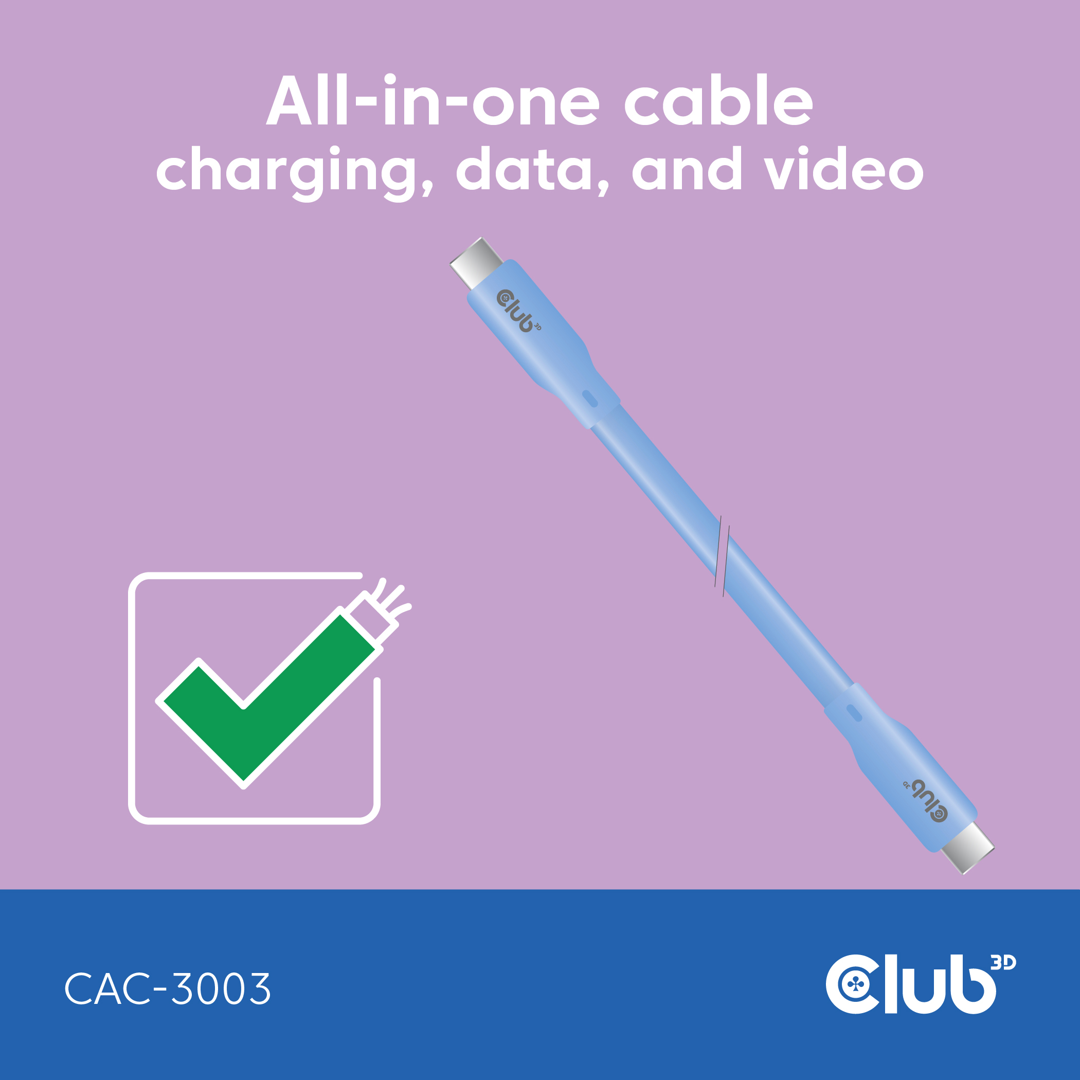 CLUB3D CAC-3003 cable USB USB4 Gen 3x2 2 m USB C