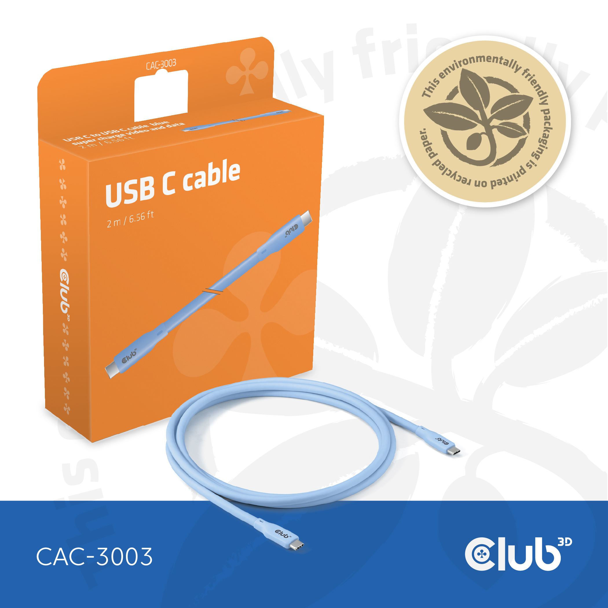 CLUB3D CAC-3003 cable USB USB4 Gen 3x2 2 m USB C