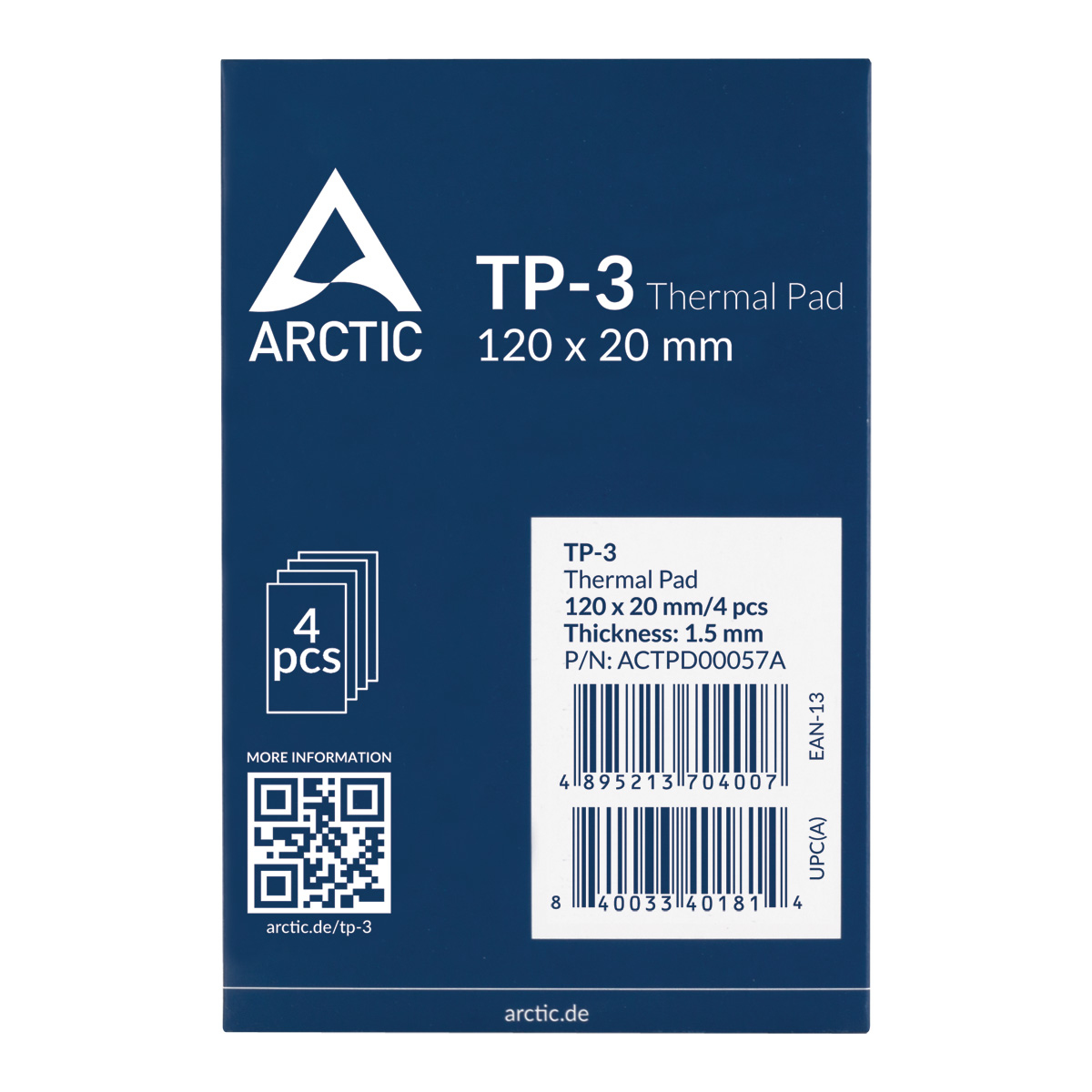 Arctic TP-3 - Thermo-Pad - Blau (Packung mit