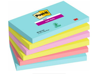 3M Post-It Super Sticky Notes 76x127mm 90 Sheets Cosmic Colours Pack 6