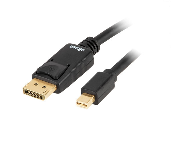 Akasa AK-CBDP22-20BK cable DisplayPort 2 m Mini DisplayPort Negro
