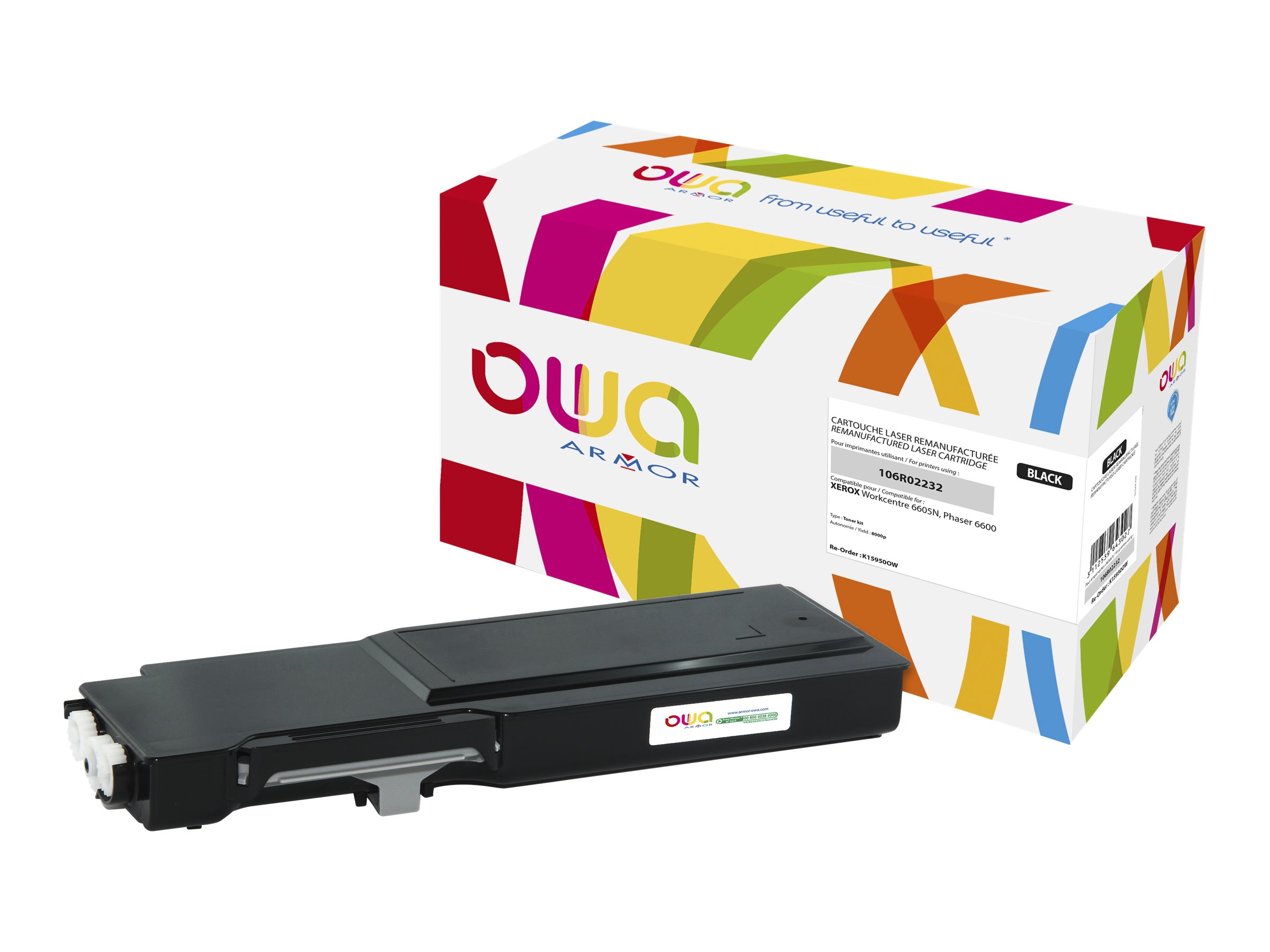 Armor OWA - Schwarz - kompatibel - wiederaufbereitet - Tonerpatrone (Alternative zu: Xerox 106R02232)