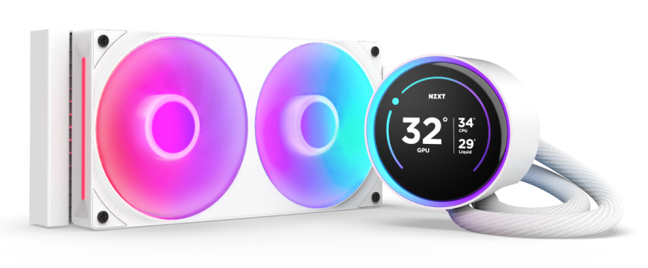 NZXT Kraken Elite 240 RGB Processeur Refroidisseur de liquide tout-en-un 12 cm Blanc 1 pi�ce(s)