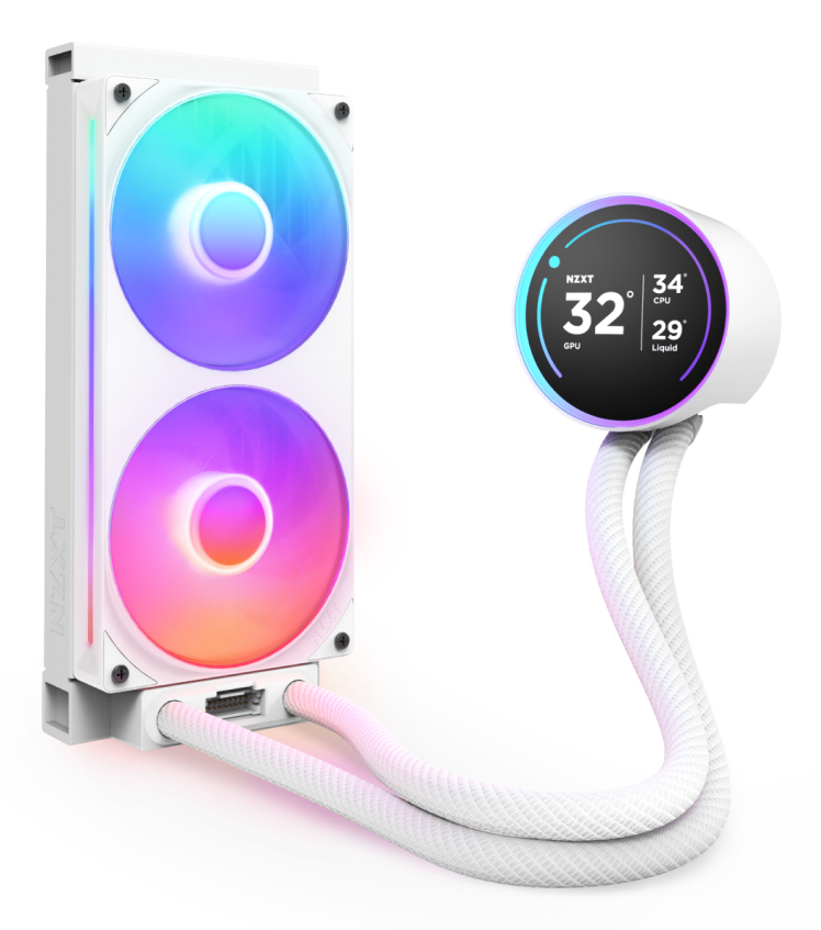 NZXT Kraken Elite 240 RGB Processeur Refroidisseur de liquide tout-en-un 12 cm Blanc 1 pi�ce(s)