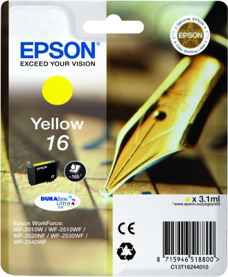 Epson Pen and crossword Singlepack Yellow 16 DURABrite Ultra Ink