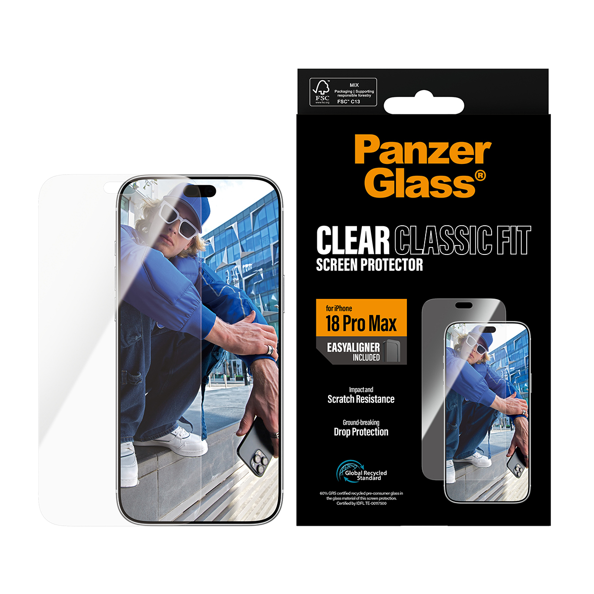 PanzerGlass � Screen Protector iPhone 2026 Pro Max | Classic fit w. EasyAligner Protector de pantalla 1 pieza(s)