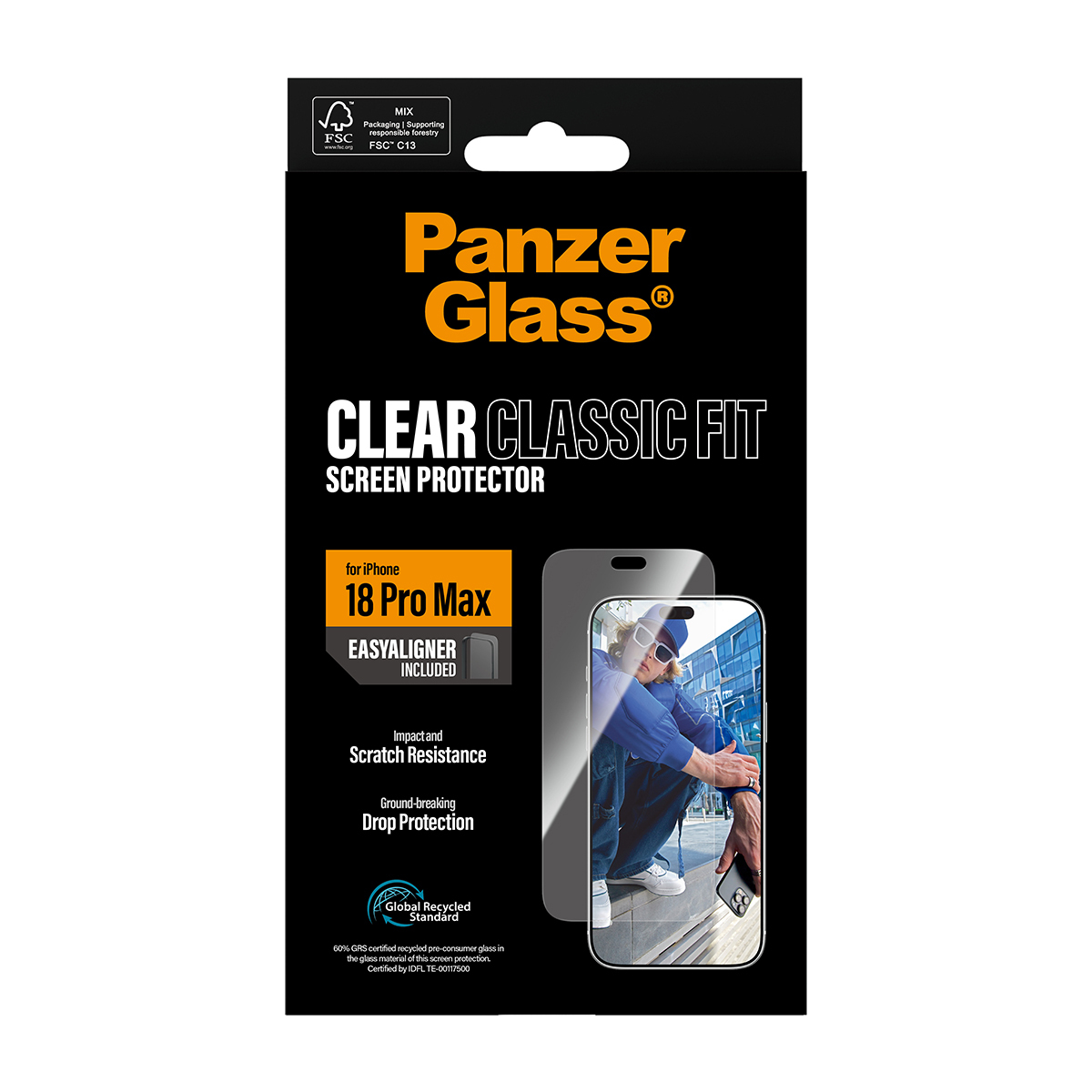 PanzerGlass � Screen Protector iPhone 2026 Pro Max | Classic fit w. EasyAligner Protector de pantalla 1 pieza(s)
