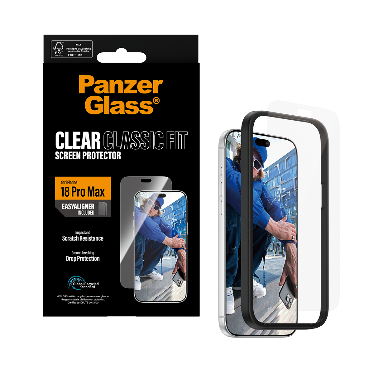 PanzerGlass � Screen Protector iPhone 2026 Pro Max | Classic fit w. EasyAligner Protector de pantalla 1 pieza(s)
