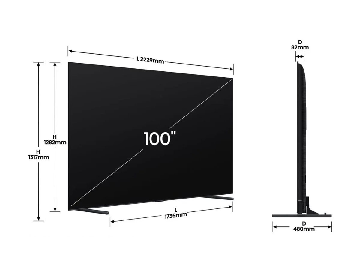 Hisense 100U7Q 2.54 m (100) 4K Ultra HD Smart TV Wi-Fi Black