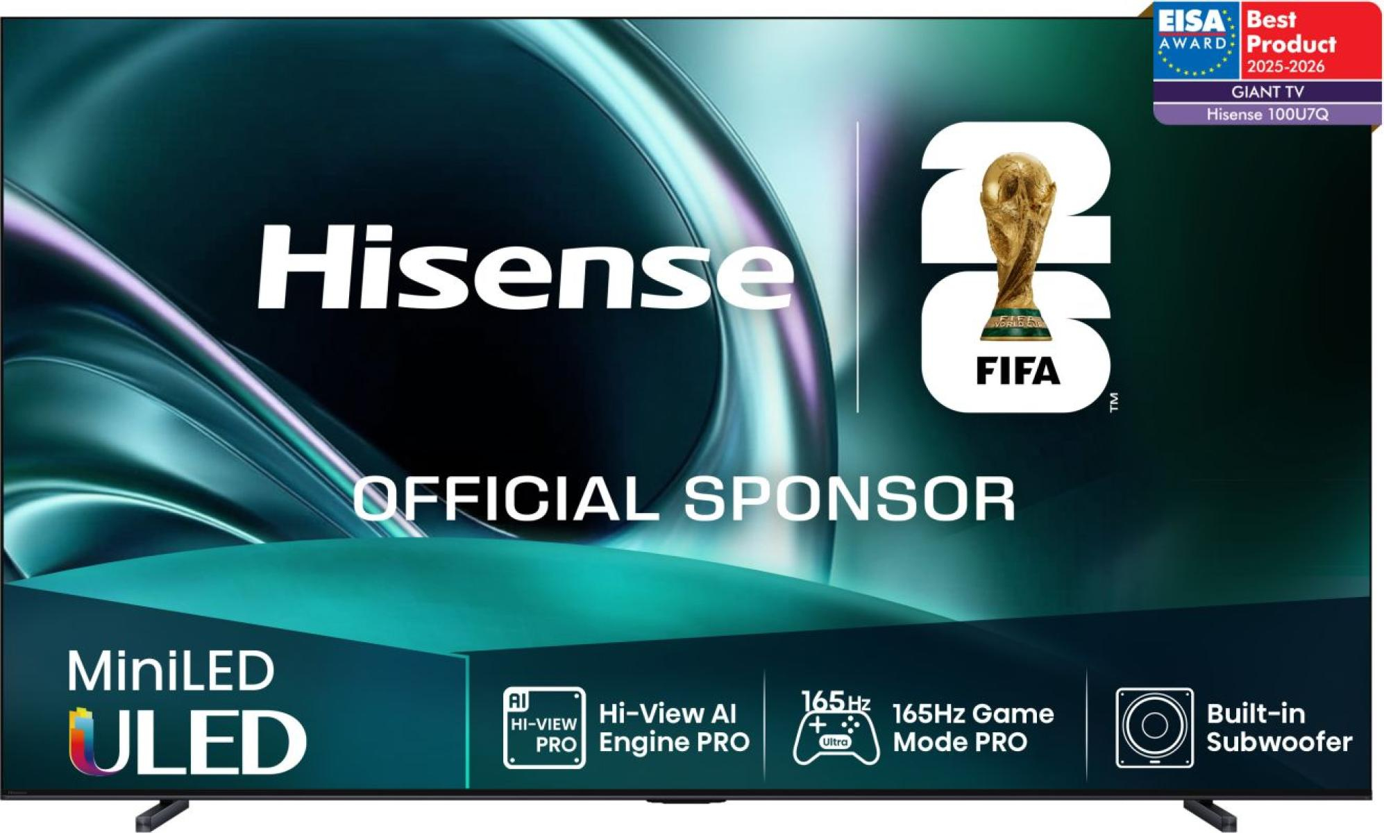 Hisense 100U7Q 2.54 m (100) 4K Ultra HD Smart TV Wi-Fi Black