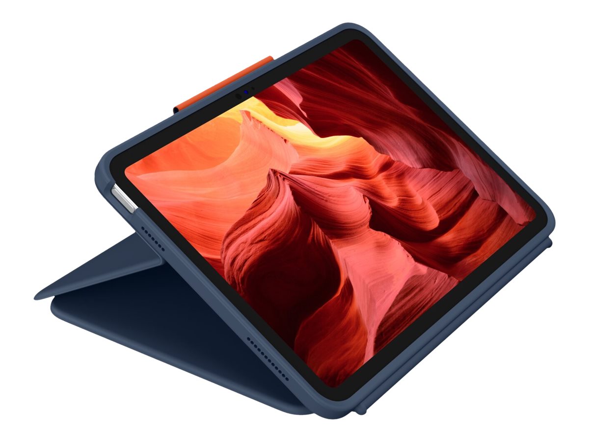 Logitech Rugged Combo 4 - Tastatur und Foliohlle - Apple Smart connector - Classic Blue - fr Apple 10.9-inch iPad (10. Generation)