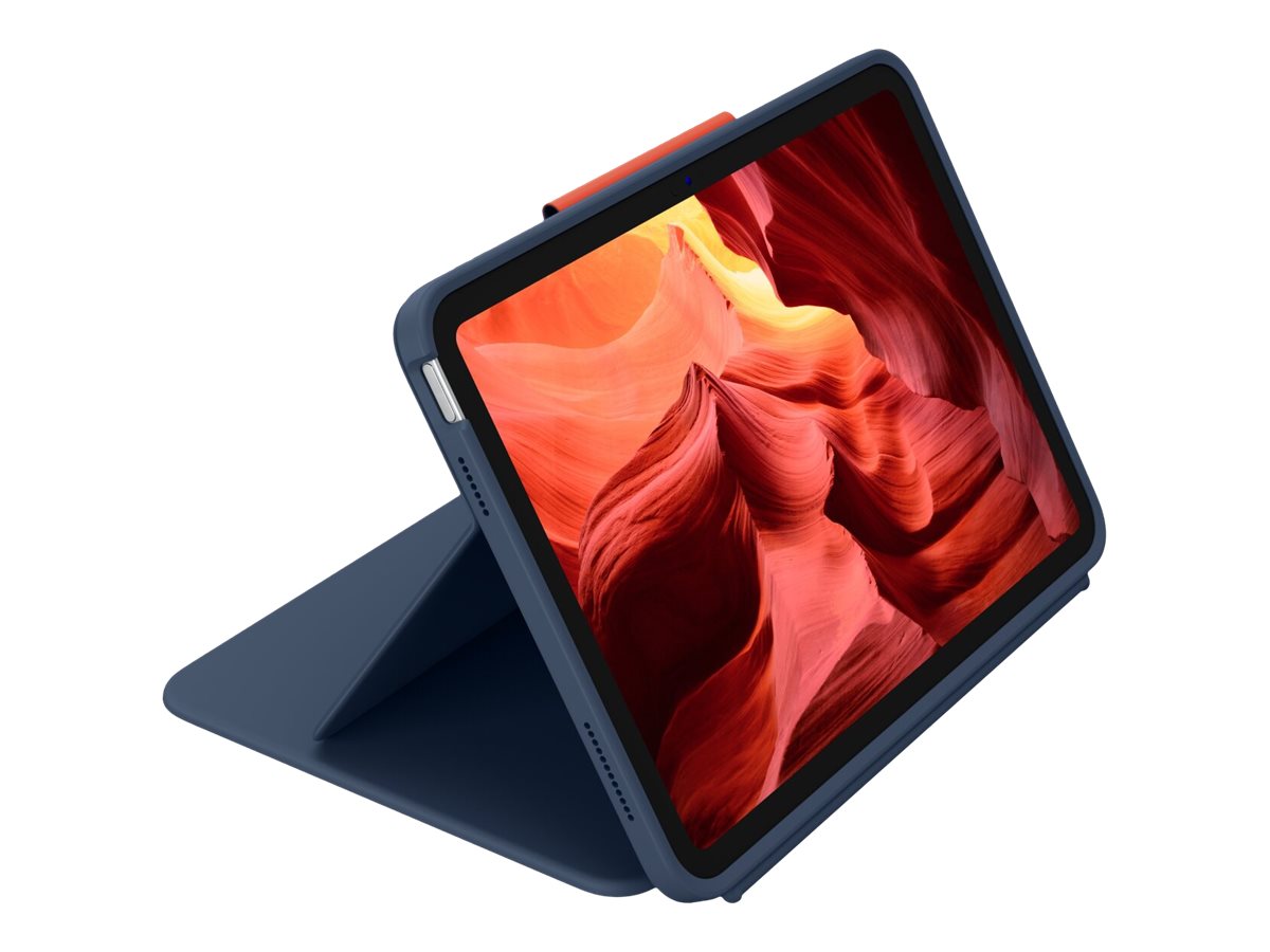 Logitech Rugged Combo 4 - Tastatur und Foliohlle - Apple Smart connector - Classic Blue - fr Apple 10.9-inch iPad (10. Generation)