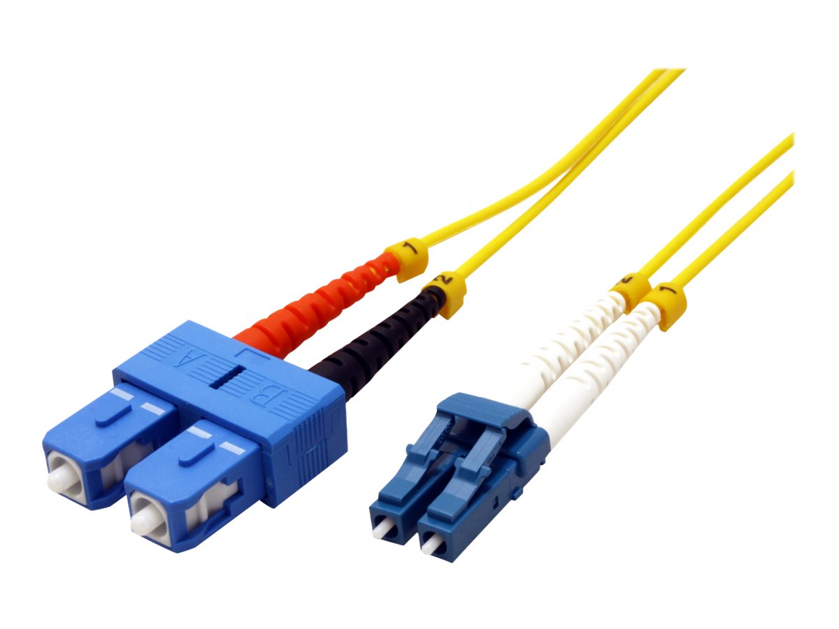 ROLINE 21.15.8790 cble de fibre optique 0,5 m LC SC OS2 Jaune