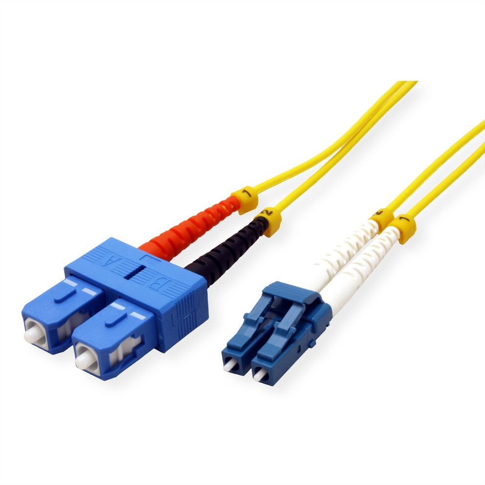 ROLINE 21.15.8790 cable de fibra optica 0,5 m LC SC OS2 Amarillo