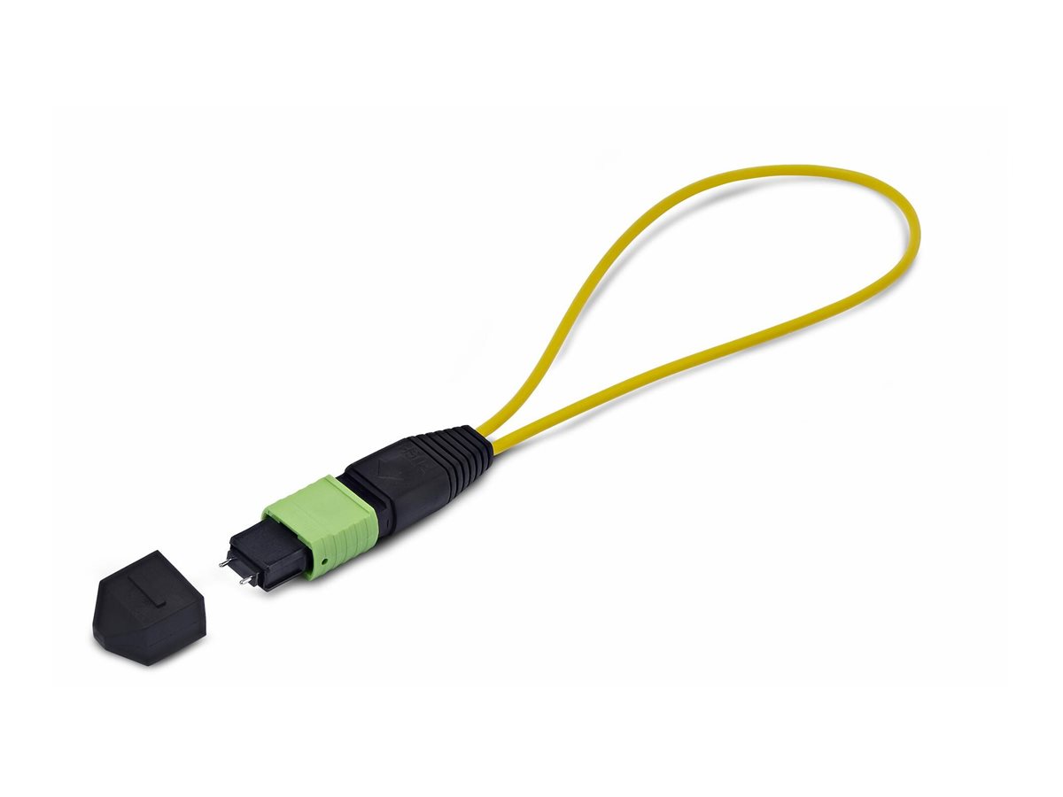 StarTech.com Adaptador Bucle Invertido MPO-12 Monomodo 9/125 MPO/MTP Macho - Probador Bucle Invertido MPO/MTP Macho - Probador de Conector MPO/MTP-APC de Fibra �ptica