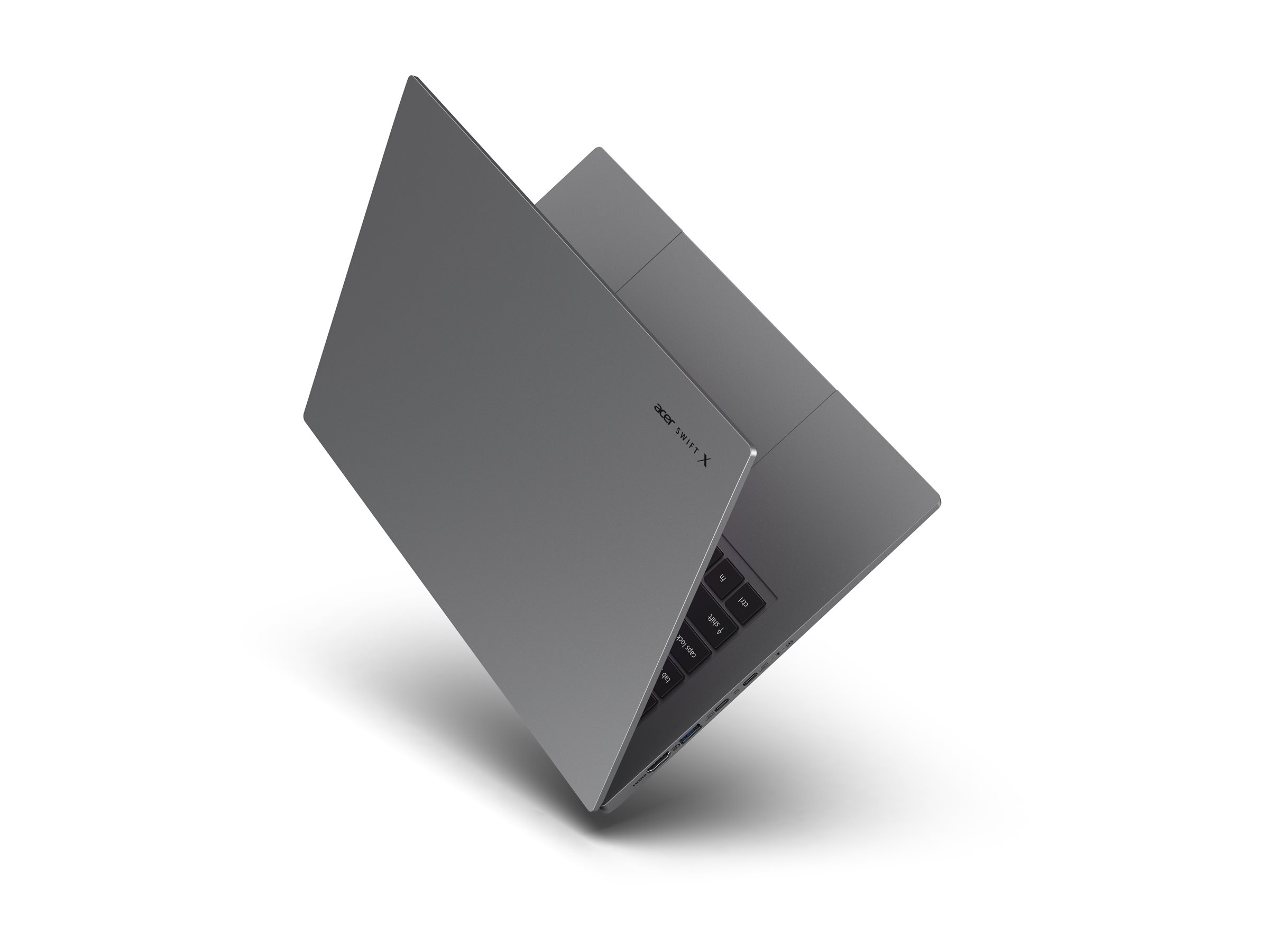 Acer Swift X 14 AI SFX14-61G - 180�-Scharnierdesign - AMD Ryzen AI 7 350 / 2 GHz - Win 11 Home - GeForce RTX 5060 - 32 GB RAM - 1.024 TB SSD NVMe, QLC - 36.8 cm (14.5)