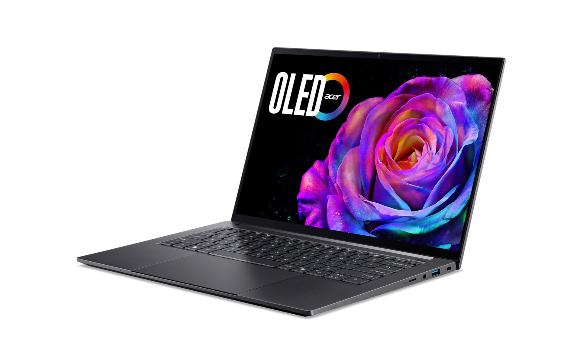 Acer Swift X 14 AI SFX14-61G - 180�-Scharnierdesign - AMD Ryzen AI 7 350 / 2 GHz - Win 11 Home - GeForce RTX 5060 - 32 GB RAM - 1.024 TB SSD NVMe, QLC - 36.8 cm (14.5)