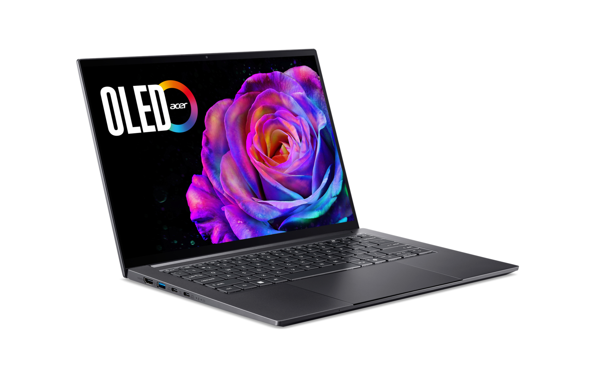 Acer Swift X 14 AI SFX14-61G - 180�-Scharnierdesign - AMD Ryzen AI 7 350 / 2 GHz - Win 11 Home - GeForce RTX 5060 - 32 GB RAM - 1.024 TB SSD NVMe, QLC - 36.8 cm (14.5)