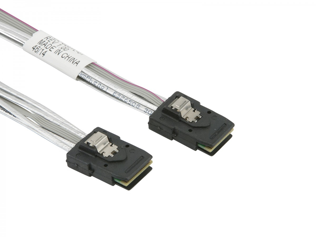 Supermicro Internal MiniSAS 0.75 m 0,75 m Gris, Blanco