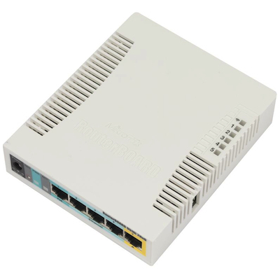 Mikrotik RB951Ui-2HnD Blanc Connexion Ethernet, supportant lalimentation via ce port (PoE)