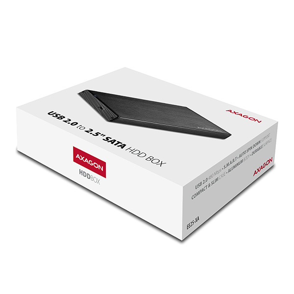 Axagon EE25-XA storage drive enclosure HDD/SSD enclosure Black 2.5