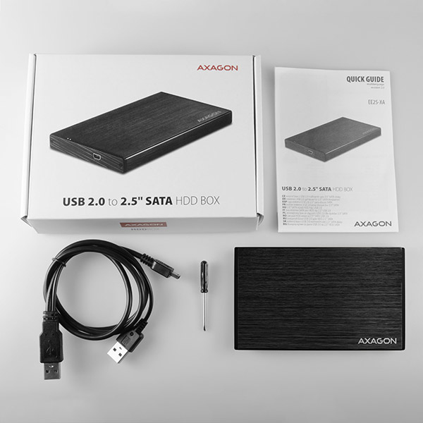 Axagon EE25-XA storage drive enclosure HDD/SSD enclosure Black 2.5