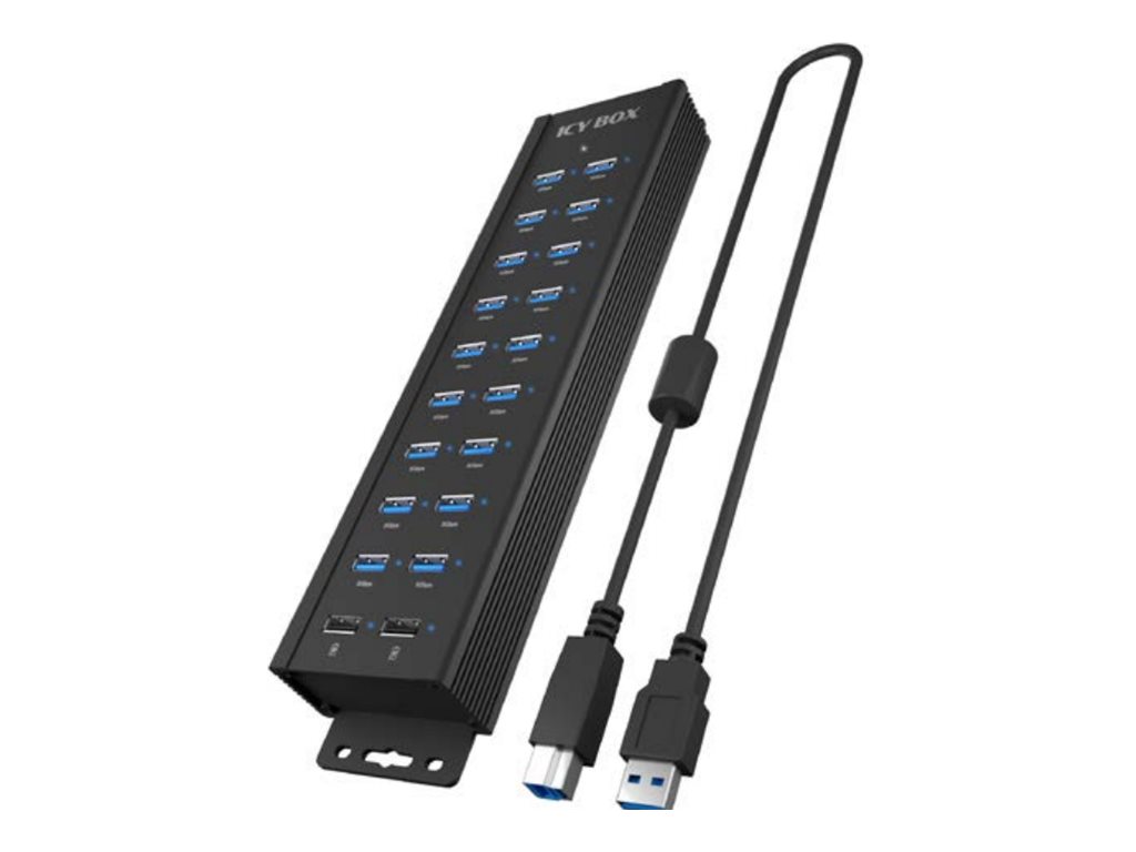 ICY BOX IB-HUB1720-U3 USB 3.2 Gen 1 (3.1 Gen 1) Type-B Nero
