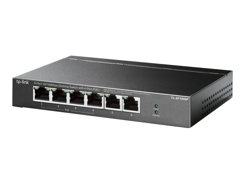 TP-Link TL-SF1006P commutateur rseau Non-gr Fast Ethernet (10/100) Connexion Ethernet, supportant lalimentation via ce port (PoE) Noir