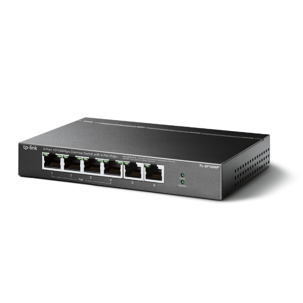 TP-Link TL-SF1006P commutateur rseau Non-gr Fast Ethernet (10/100) Connexion Ethernet, supportant lalimentation via ce port (PoE) Noir
