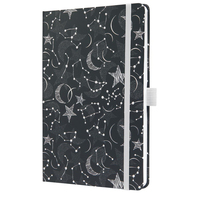 Sigel Notizbuch Jolie BeautyCosmic Fantasy Black DIN A5 135 x 203 mm liniert 80 g/qm