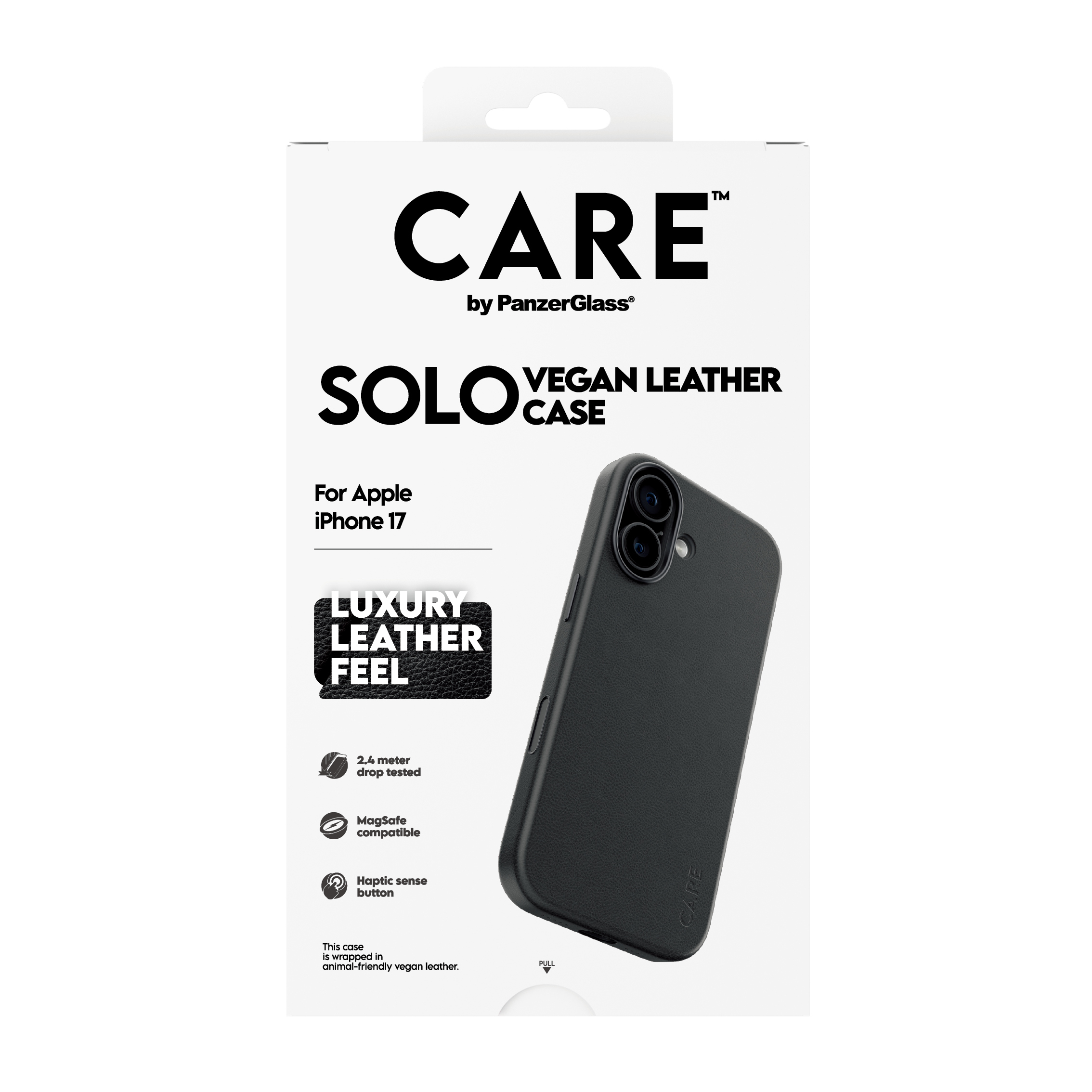PanzerGlass CARE by � Solo Case Black iPhone 17 funda para tel�fono m�vil Negro