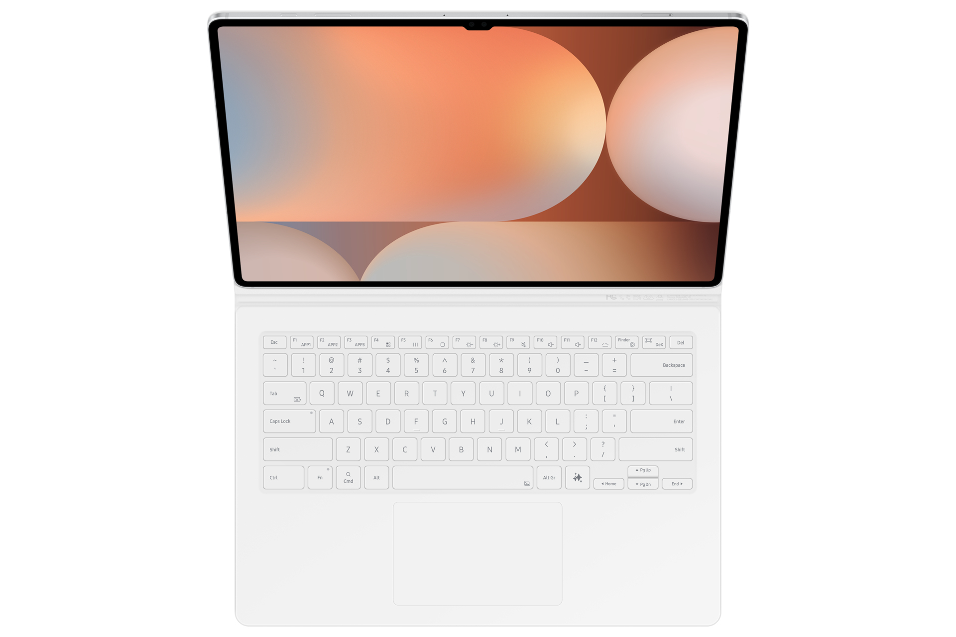 Samsung EF-DX925 QWERTZ Alemn Pogo pin Blanco