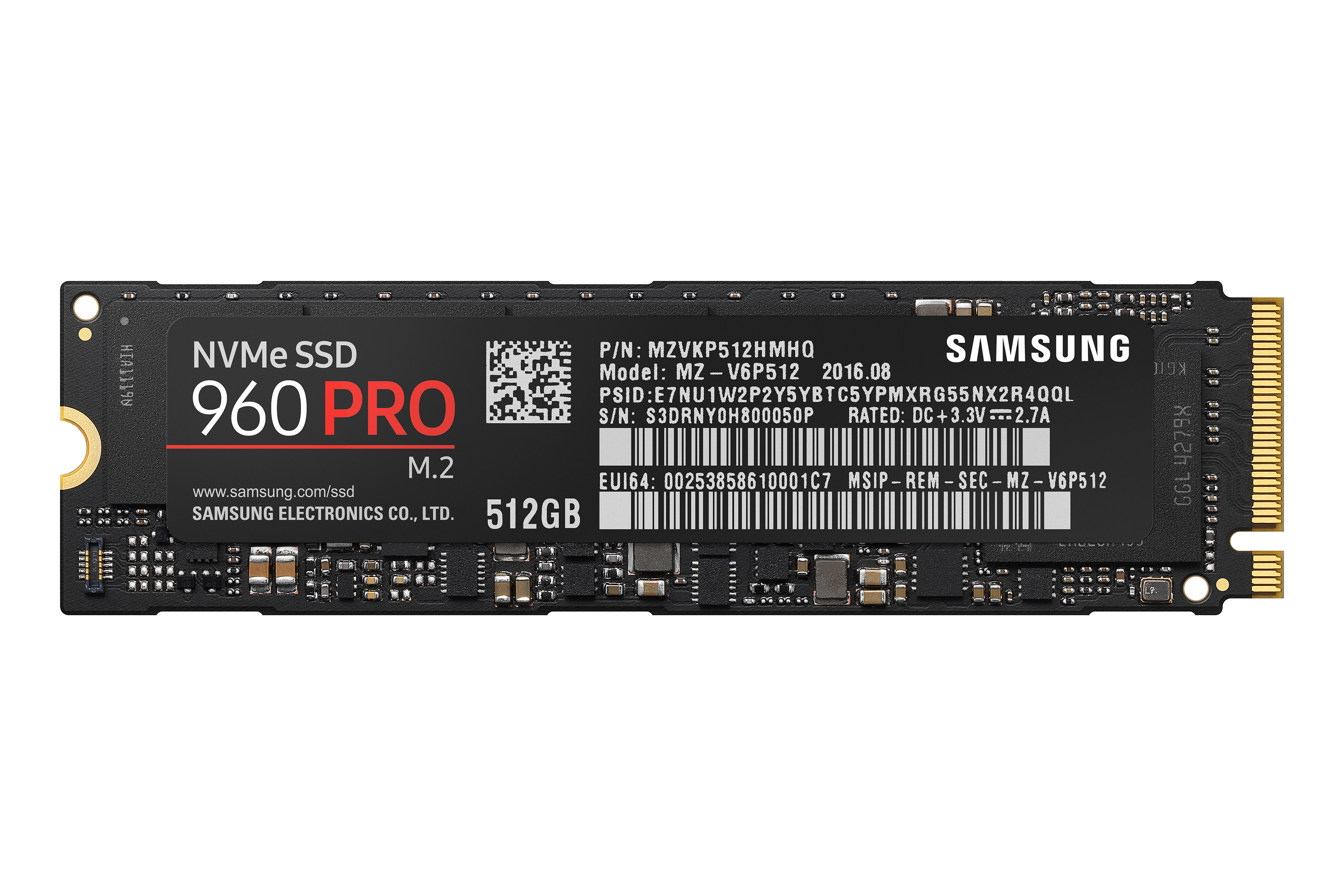 Samsung 960 PRO M.2 512 GB PCI Express 3.0 V-NAND NVMe