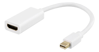 Deltaco DP-HDMI46 - 0,2 m - Mini DisplayPort - HDMI Typ A (Standard) - M�nnlich - Weiblich - Gerade