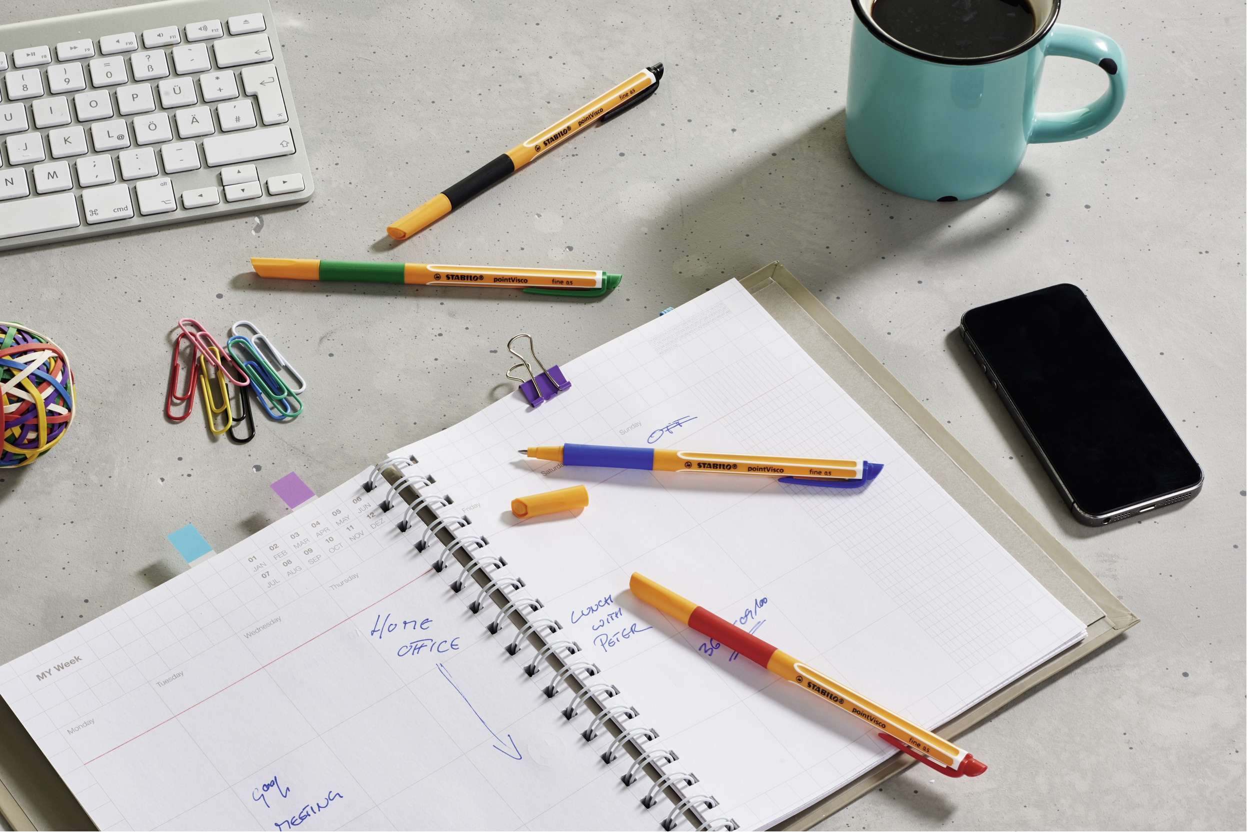 STABILO pointVisco Bol�grafo de gel con tapa Fino Multicolor 10 pieza(s)