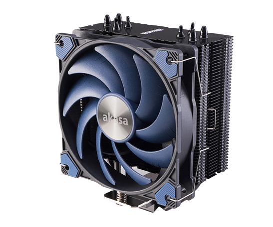 Akasa Alucia H4 Plus Processor Air cooler 12 cm Black, Blue 1 pc(s)