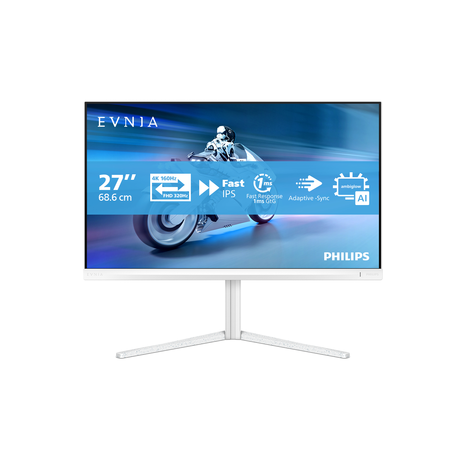 Philips Evnia 5000 computer monitor 68.6 cm (27) 3840 x 2160 pixels 4K Ultra HD LCD White