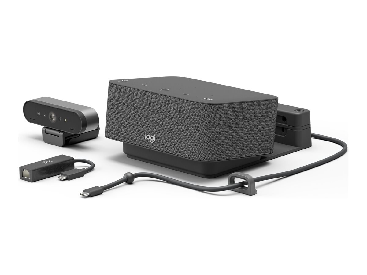 Logitech Logi Dock Focus Room Kit - Kit fr Videokonferenzen (Logitech Logi Dock, Logitech BRIO Ultra HD Pro Webcam)